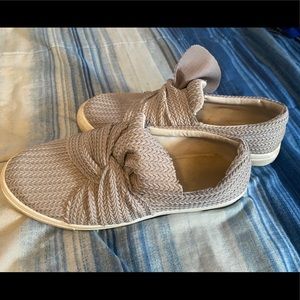 Gray slip on shoes